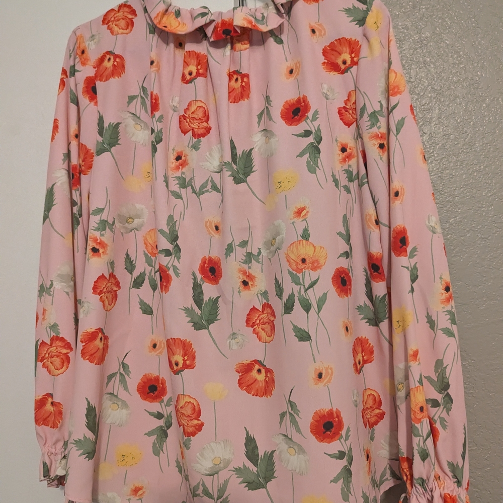 Gibson Latimer Pink Floral Blouse SM - Picture 2 of 4